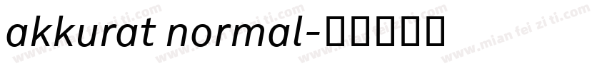 akkurat normal字体转换